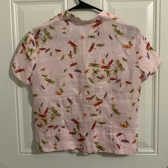 Liz Claiborne dragonfly linen top - Picture 8 of 8